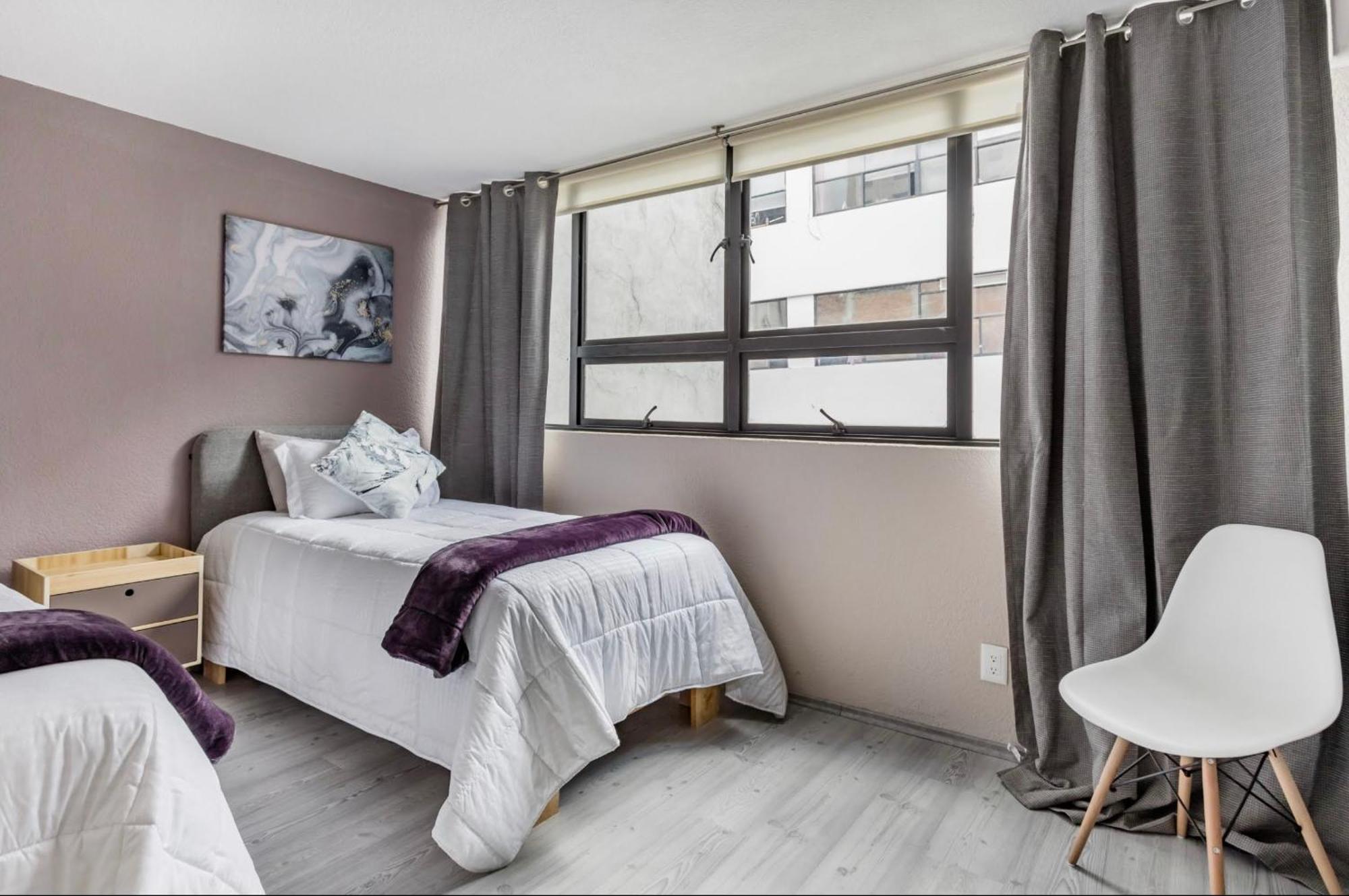Cozy Roma Norte Flat - Parking- Wifi - Sleeps 6 Mexico by Eksteriør bilde